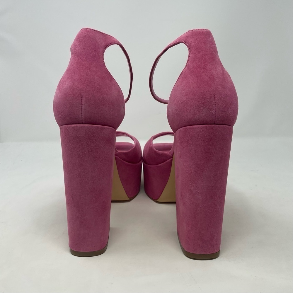 Marc Fisher Della Ankle Strap Suede Platform Sandals in Pink - Picture 8 of 10